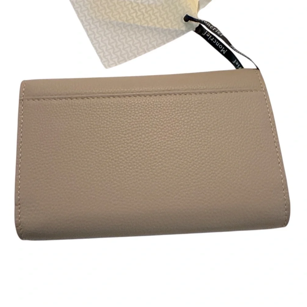 NEW Moncrief London Winter Taupe Wallet with Tags and Gift Box